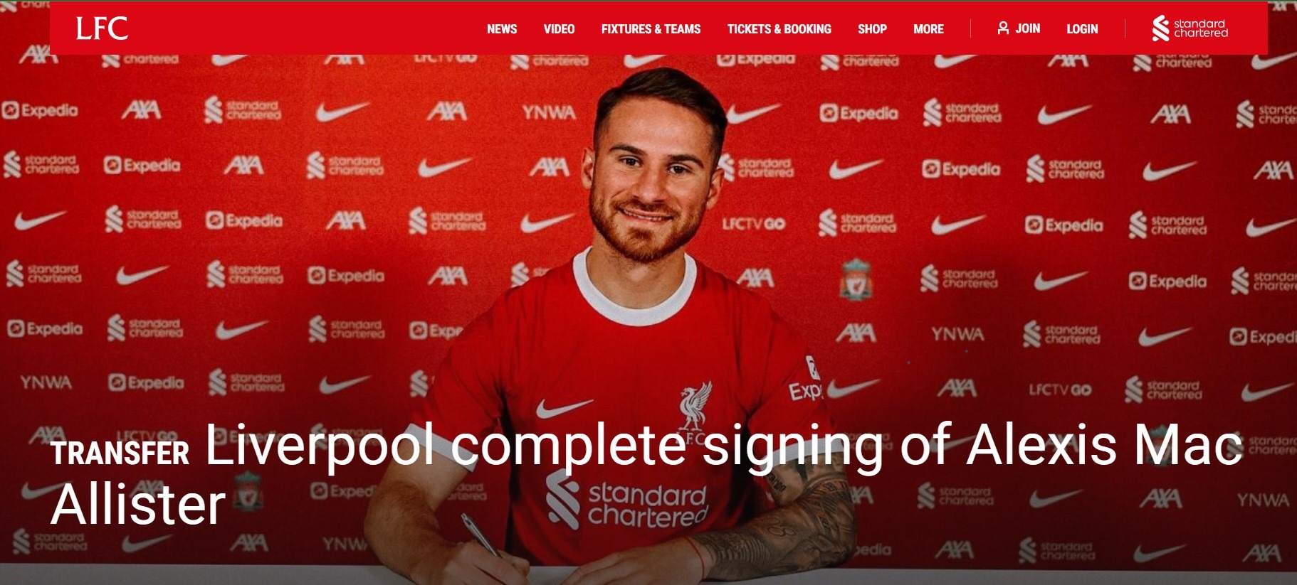 Mac  Allister là tân binh đầu tiên của Liverpool trong kỳ chuyển nhượng hè 2023/24